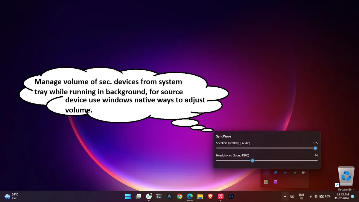 System Tray Volume