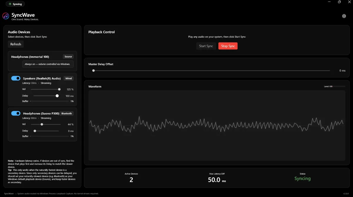 Playing audio
